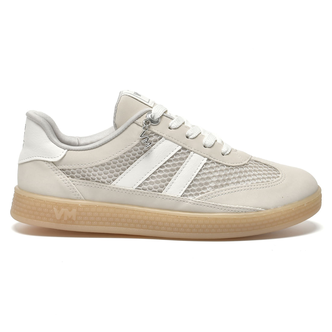 Tênis casual Via Marte feminino em off white para seção benefícios